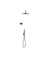 Columna de ducha con grifo termostático electrónico de acabado negro mate Shower Tres