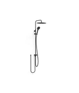 Columna de ducha con rociador circular para grifería universal con acabado negro mate Over Wall Tres