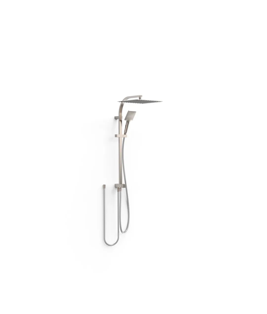 Columna de ducha con rociador cuadrado para cualquier grifo en acero Over Wall Tres 0