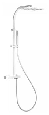 Columna de ducha con soporte mural y sistema antical con acabado blanco mate SLIM TRES