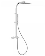 Columna de ducha de latón cromado con grifo monomando, rociador fijo y teleducha Slim Exclusive TRES