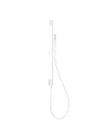 Columna de ducha de mano y barra recta vertical fabricada en latón con acabado blanco mate TRES