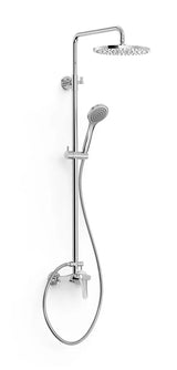 Columna de ducha kit de grifo monomando mural de 2 vías en plástico ABS y metal acabado cromado BASE PLUS TRES