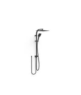 Columna de ducha para cualquier grifo con rociador cuadrado acabado negro mate Over Wall Tres