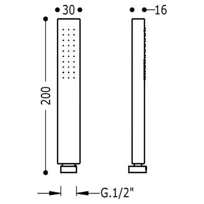 Columna de ducha teleducha con sistema antical de ABS y acabado cromado Class TRES 1