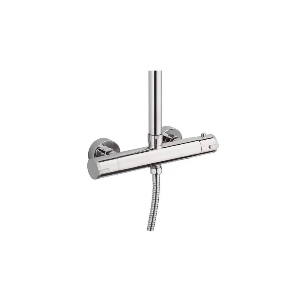 Columna de ducha termostática de latón con acabado cromado y rociador opcional ERGOS Källa 1