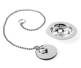 Conjunto de accesorios para baño o cocina con tapón y platillo acabado cromado TRES