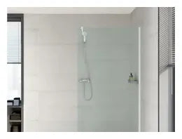 Conjunto de grifo bimando para ducha de pared con acabado cromado Carmen Roca 1