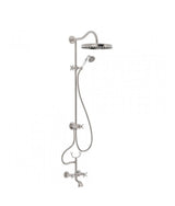 Conjunto de grifo para bañera y ducha de latón con acabado en acero estilo clásico Clasic TRES