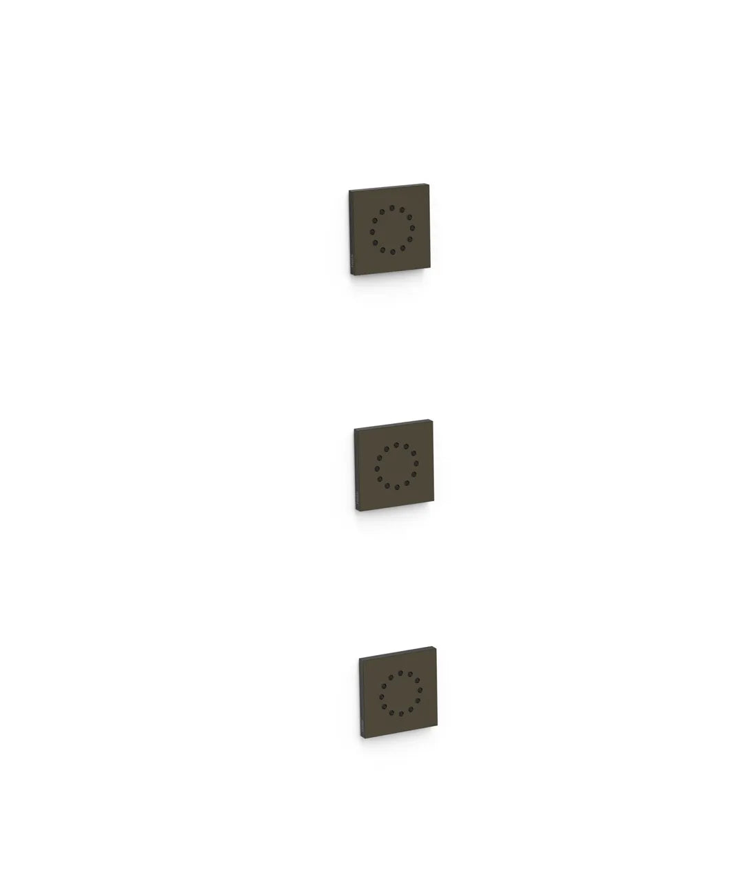 Conjunto de tres jets empotrados de hidromasaje con acabado negro bronce 0