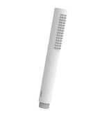 Ducha de mano cilíndrica para baño fabricada de latón con acabado en color blanco TRES