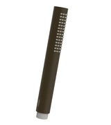 Ducha de mano de forma cilíndrica de latón con acabado negro bronce TRES