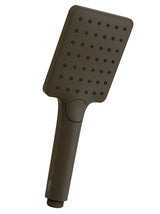 Ducha de mano para baño con cabezal cuadrado y acabado negro bronce TRES