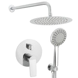 Douche encastrée monocommande murale ronde chromée 25cm Vaca de Valaz