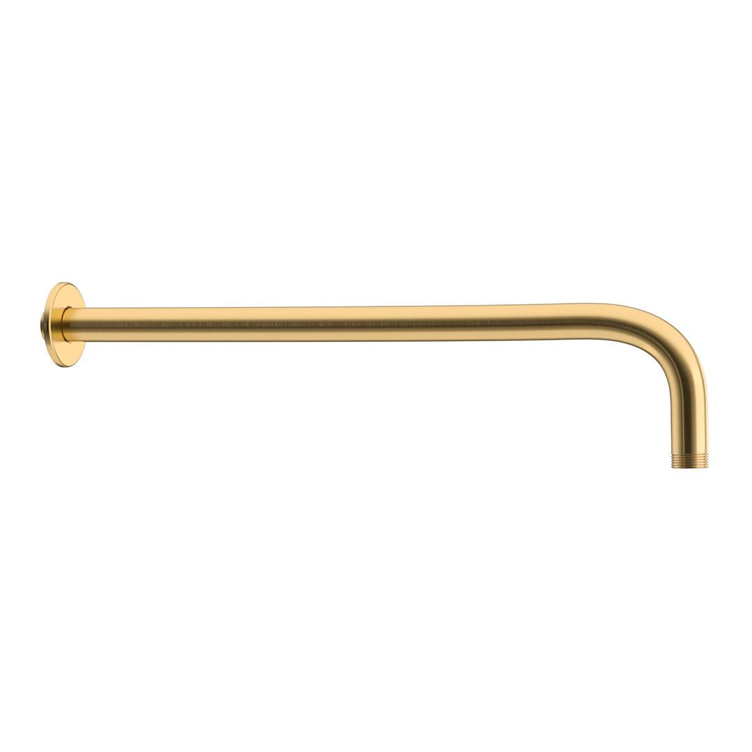 Ducha empotrada monomando pared redonda dorado cepillado con maneta ancha 25cm Cabriel de Valaz 3