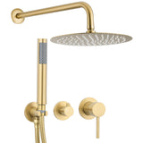 Douche encastrée monocommande ronde or mat deux sorties Guadiana de Valaz