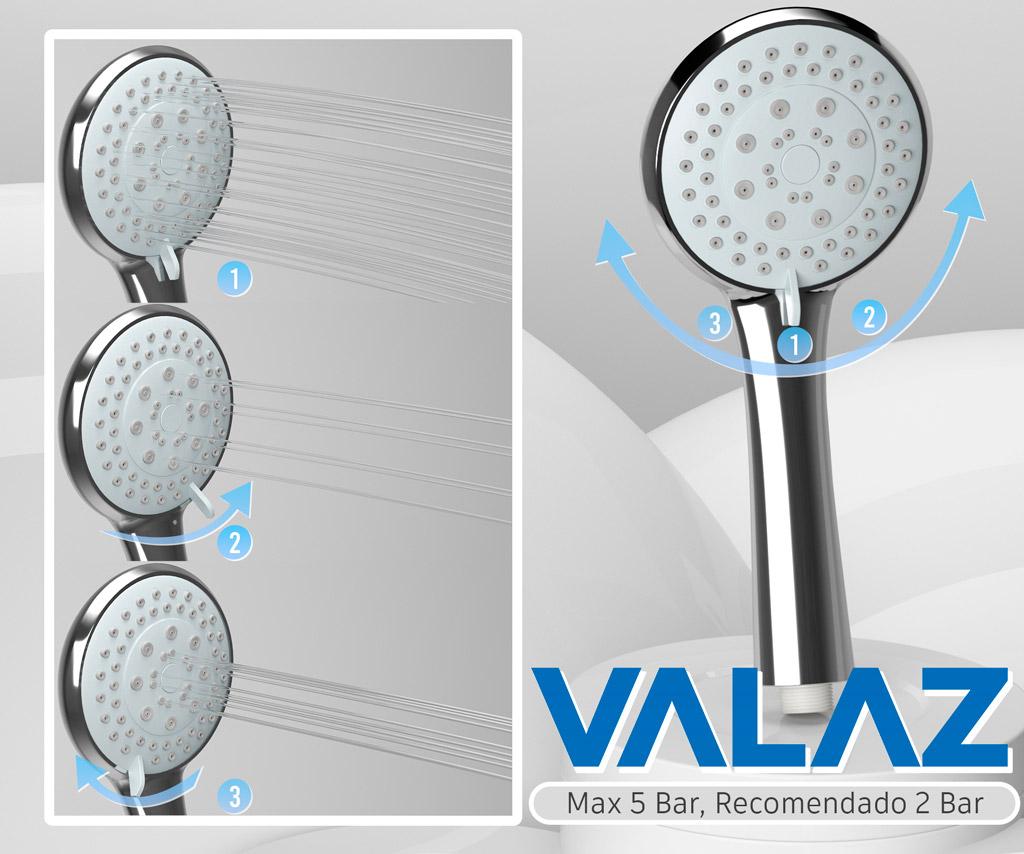 Ducha empotrada termostática pared redonda cromada 20 cm Cabriel de Valaz 6