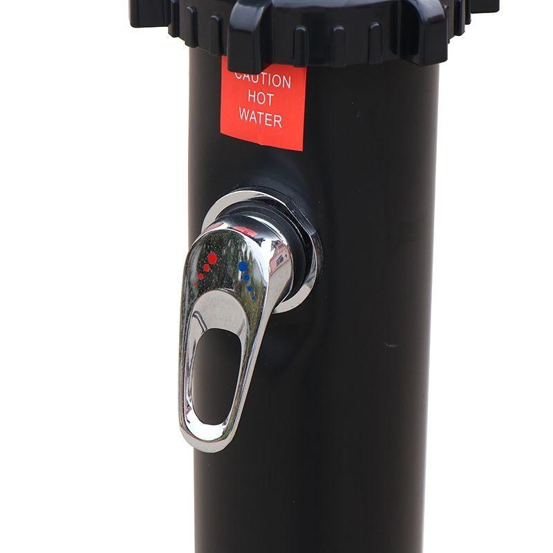 Ducha exterior solar de 18 litros con tubo curvo y agua fría y caliente de Valaz 3