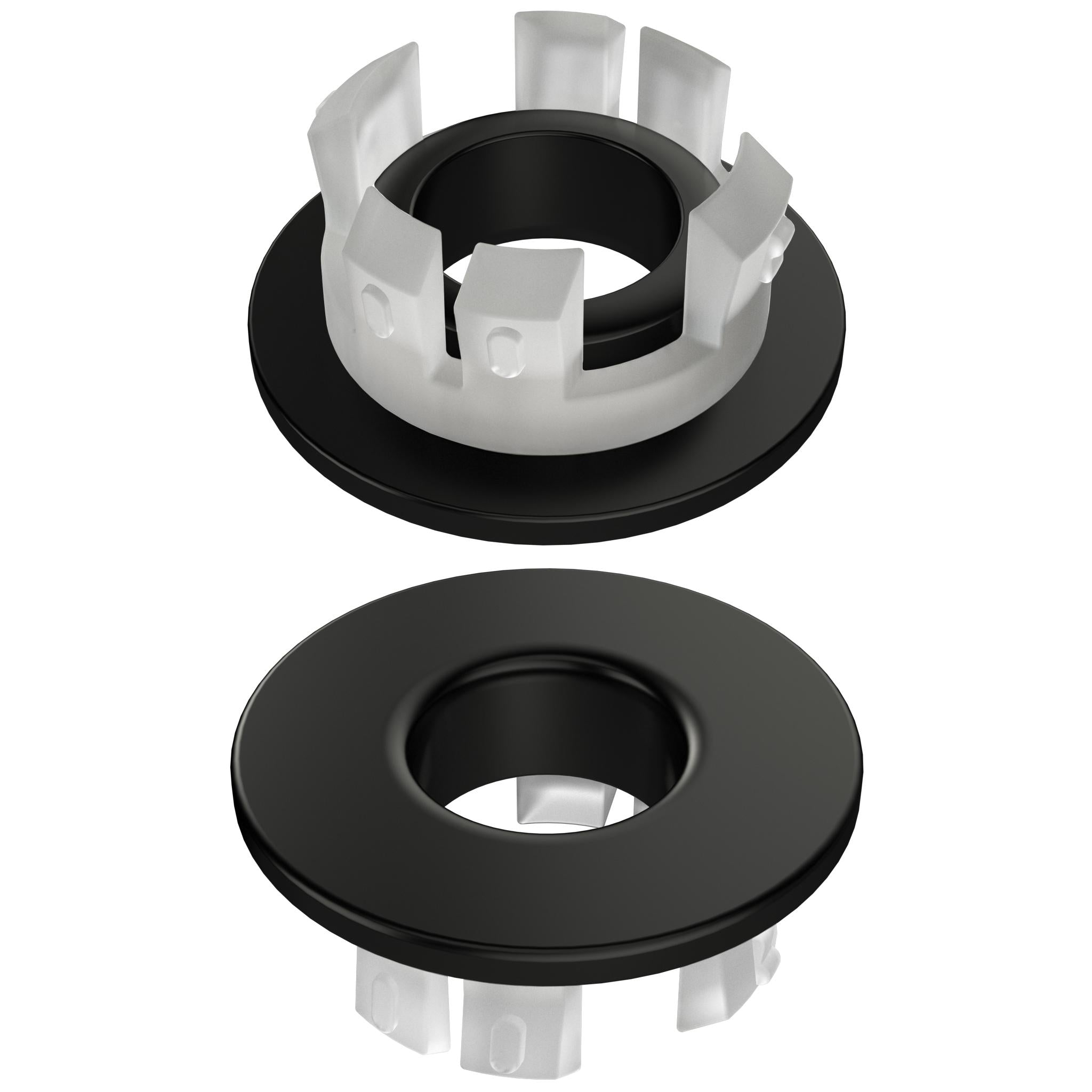 Embellecedor rebosadero negro mate con ajuste perfecto para lavabo de Valaz 2