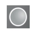 Espejo de diseño circular de cristal con acabado cromo Light LED Kassandra
