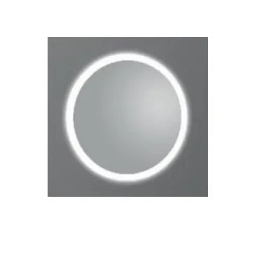 Espejo de diseño circular de cristal con acabado cromo Light Led Kassandra 0