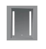 Espejo de diseño rectangular con Iluminación en dos líneas Light LED Kassandra