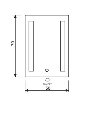 Espejo de diseño rectangular con iluminación en dos lineas Light Led Kassandra 1