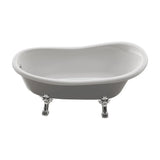Bañera Exenta Victoria Fossil Natura Gris Claro