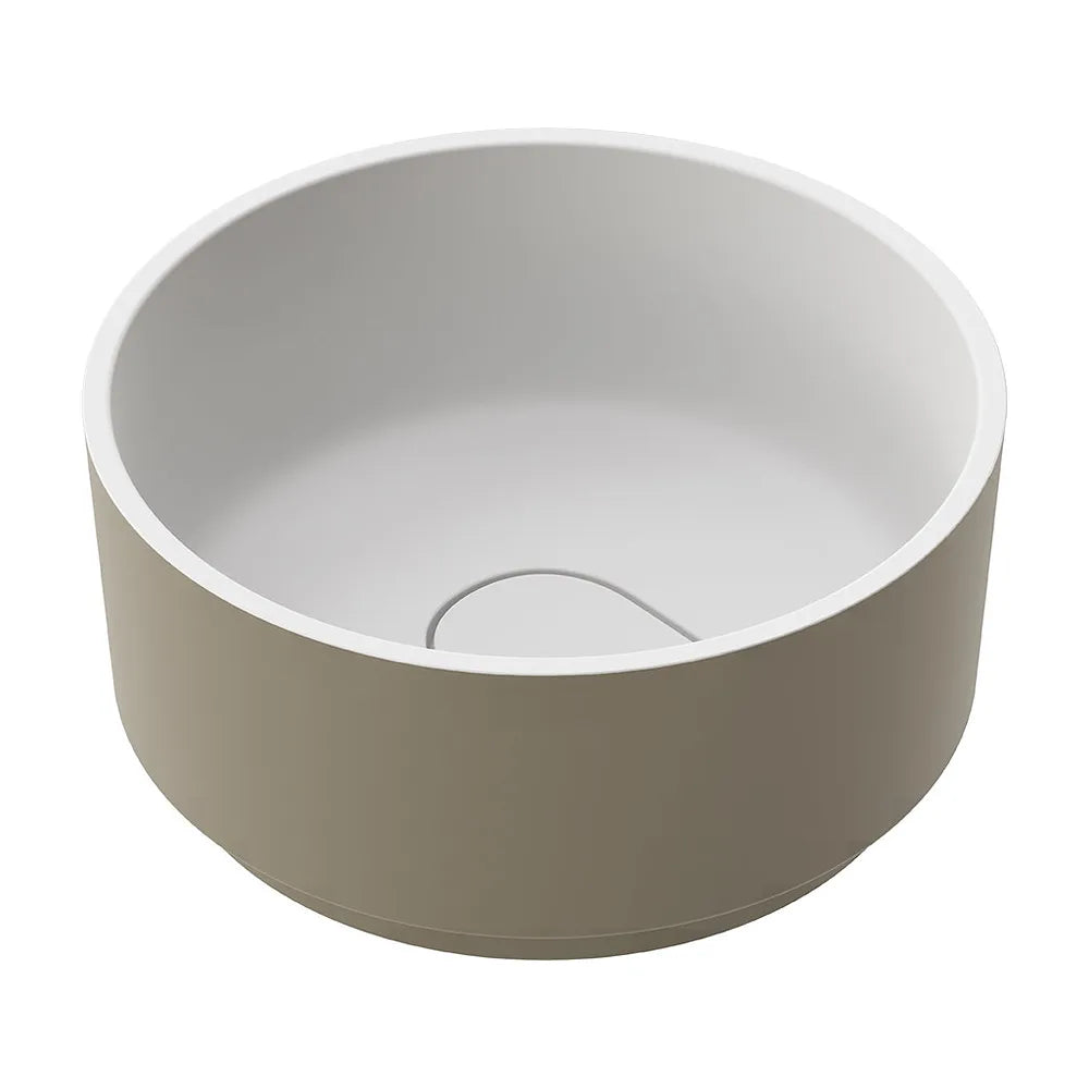 Lavabo Sobre Encimera Gobie Fossil Natura Blanco Mate - Vista 1