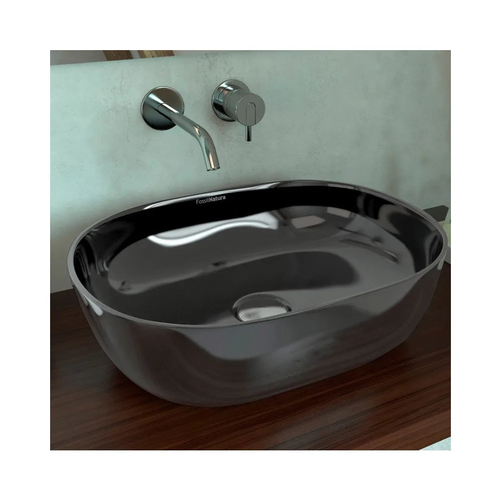Lavabo Sobre Encimera Yaco Fossil Natura Negro - Vista 1