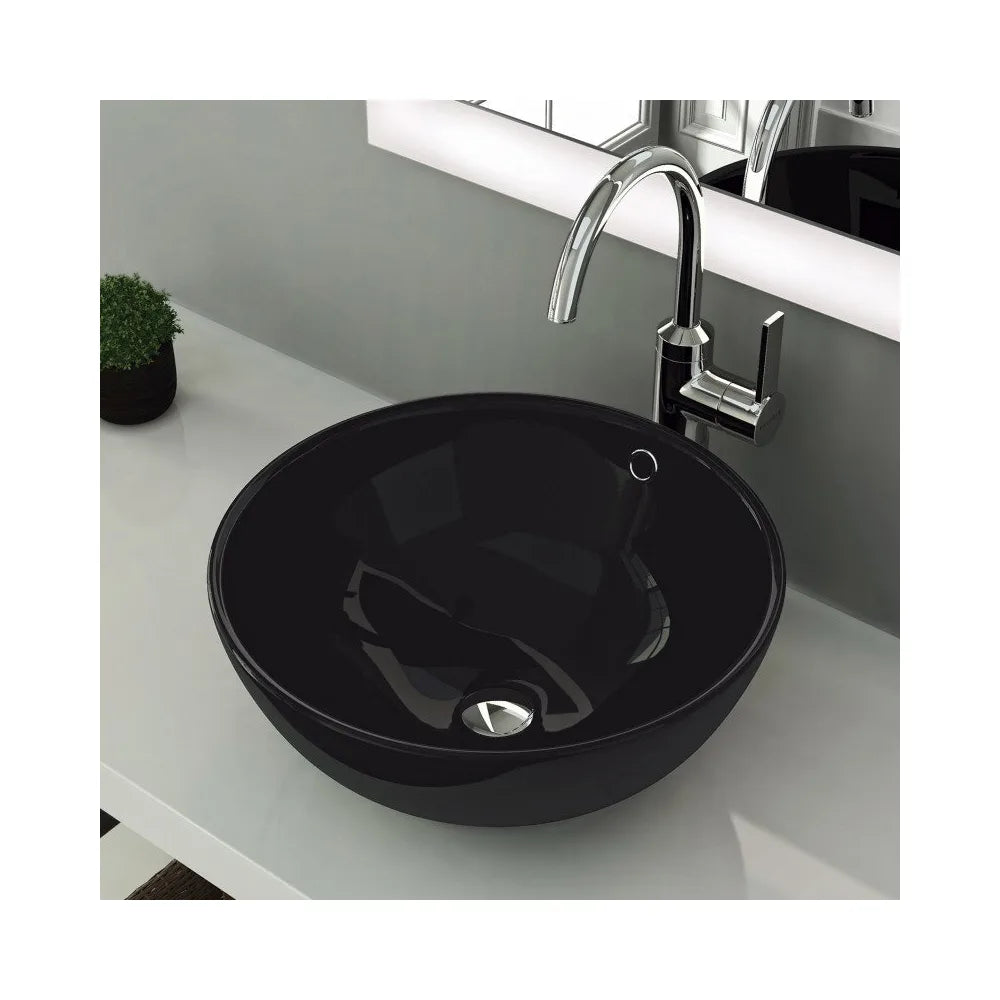 Lavabo Sobre Encimera Aika Fossil Natura Negro - Vista 1