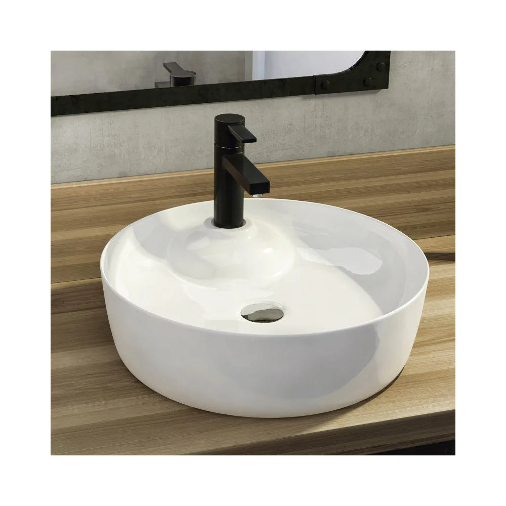 Lavabo Sobre Encimera Adalis Fossil Natura Blanco Brillo - Vista 1