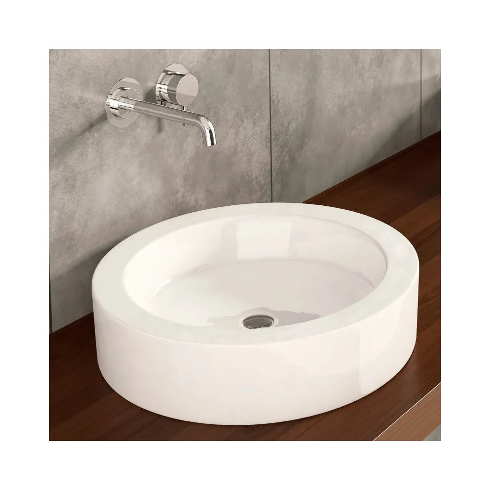 Lavabo Sobre Encimera Ada Fossil Natura Blanco Brillo - Vista 1