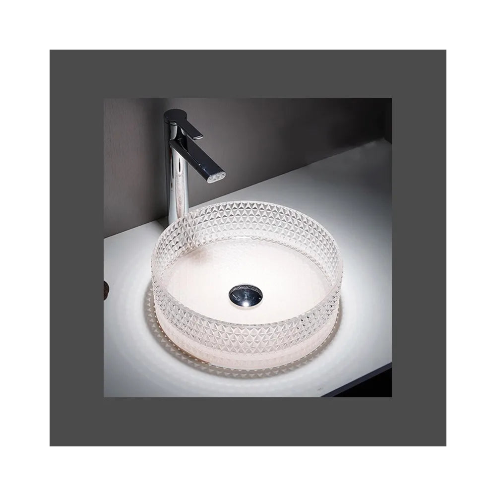 Lavabo Sobre Encimera Queen Fossil Natura Blanco - Vista 2