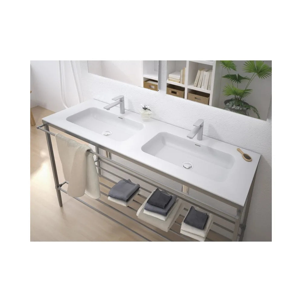 Lavabo de Baño Shiba Fossil Natura Blanco Brillo - Vista 1