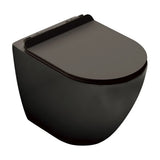 Wall-Hung Rimless Toilet Venecia Fossil Natura Matte Black