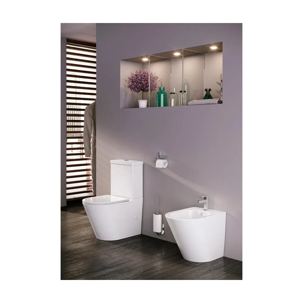 Inodoro Completo de Suelo Venecia Fossil Natura Blanco Mate - Vista 3