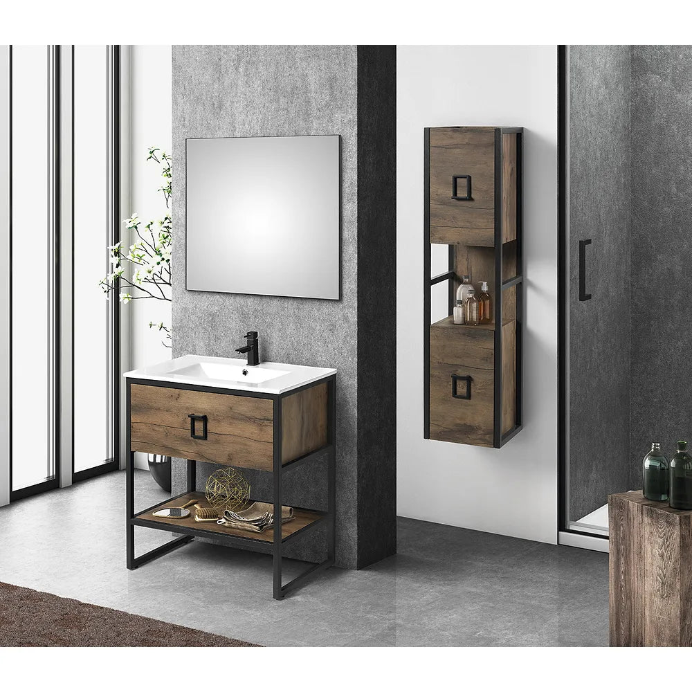 Lavabo de Baño Gorbea Fossil Natura Blanco - Vista 2