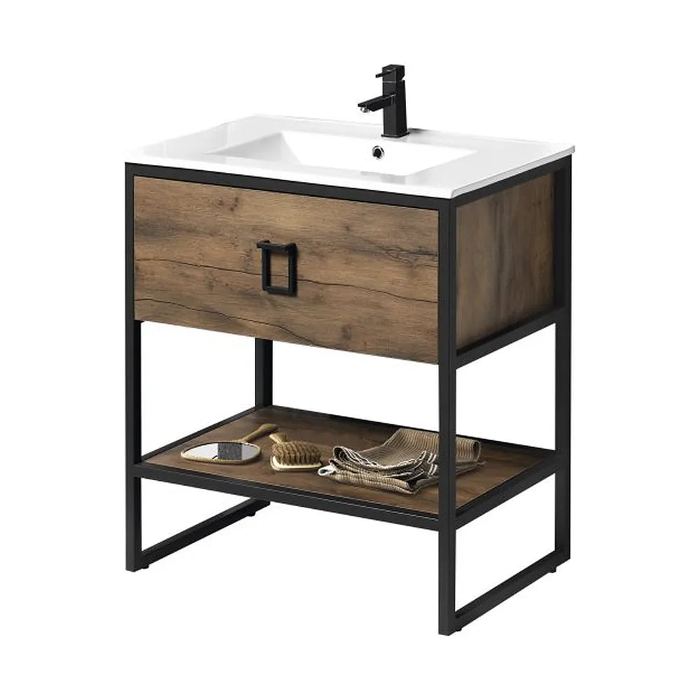 Lavabo de Baño Gorbea Fossil Natura Blanco - Vista 1