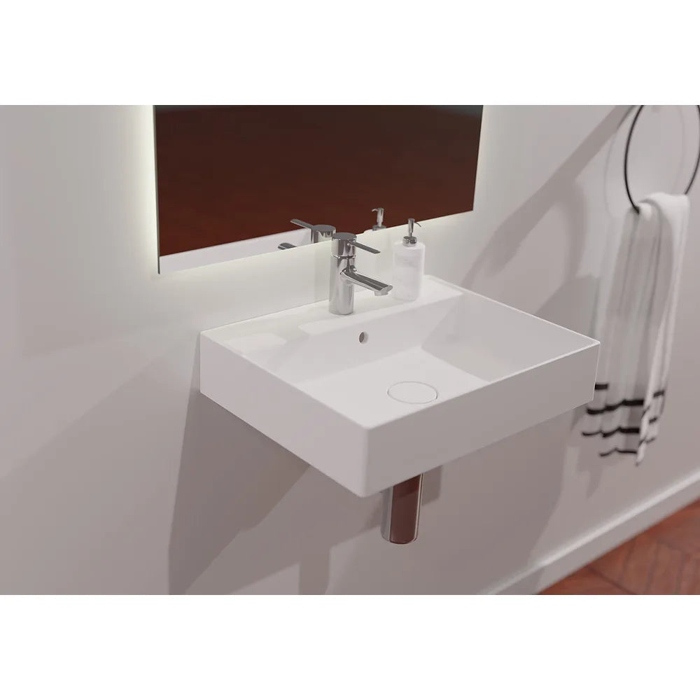 Lavabo Suspendido Dukan Fossil Natura Blanco Mate - Vista 2