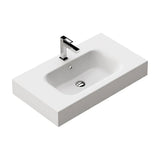 Wall-Mounted Basin Malik Fossil Natura Matte White