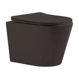 Wall-Hung Rimless Toilet Bolonia Fossil Natura Matte Black