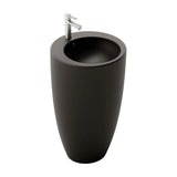 Wall-Mounted Basin Bolonia Fossil Natura Matte Black