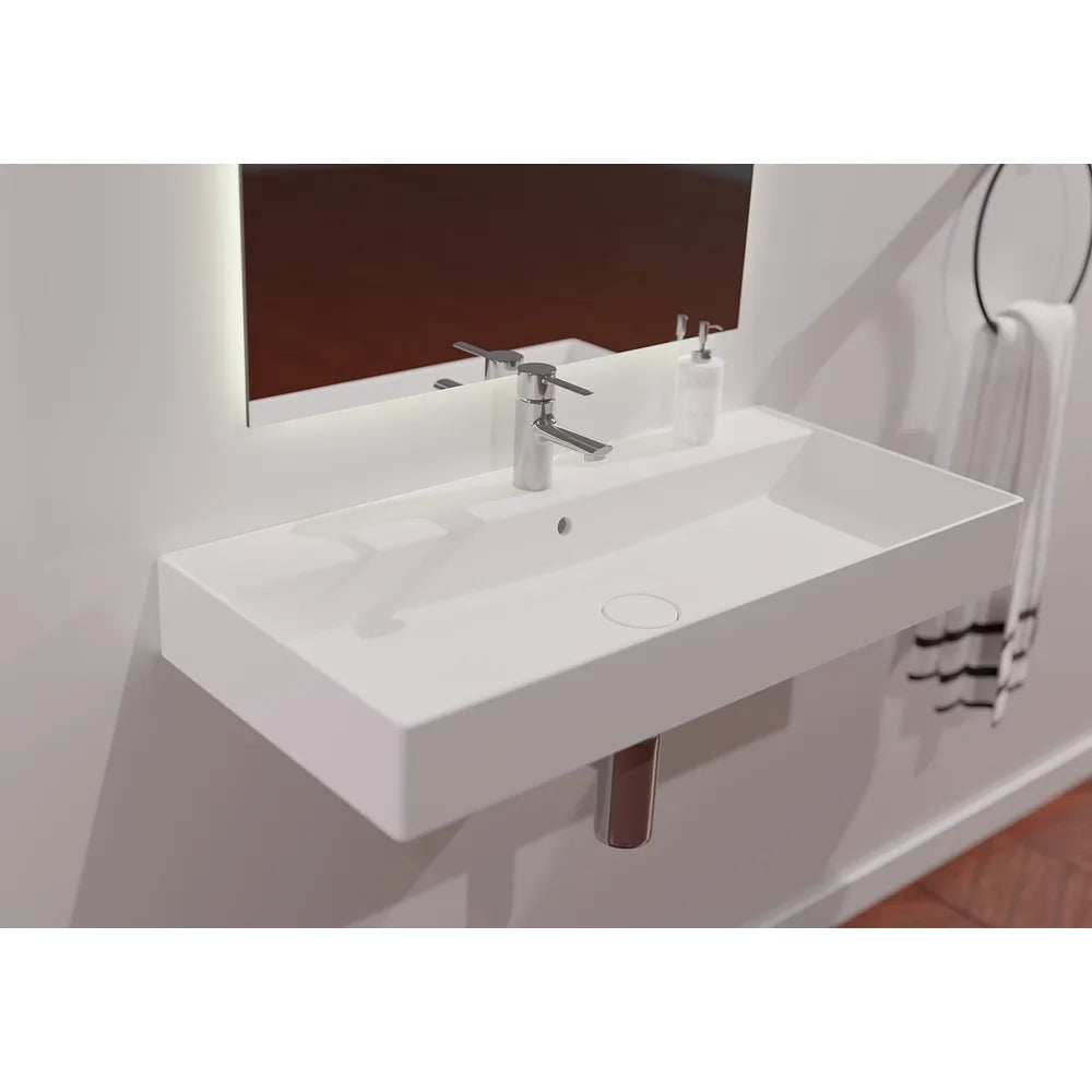 Lavabo Suspendido Dukan Fossil Natura Blanco Mate - Vista 2