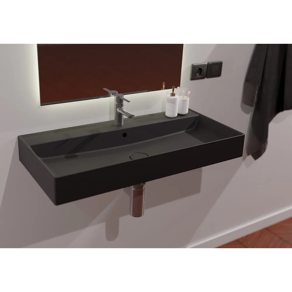 Lavabo Suspendido Dukan Fossil Natura Blanco Mate - Vista 3