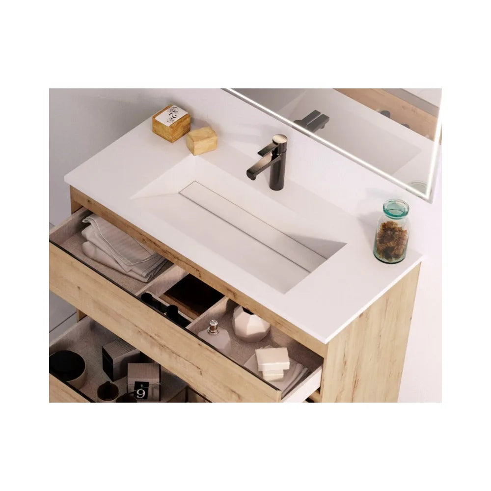 Lavabo de Baño Design Fossil Natura Blanco Mate - Vista 1