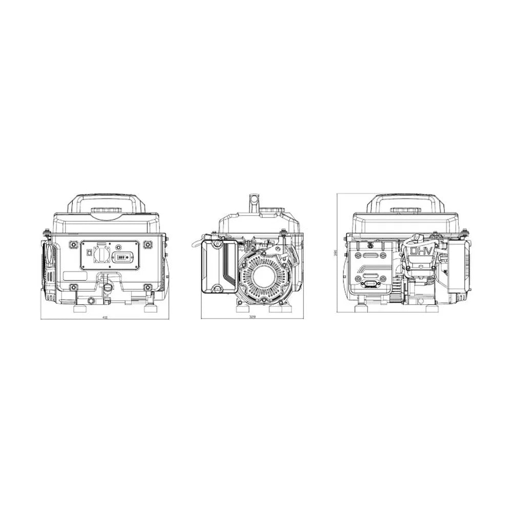 Generador Eléctrico a Gasolina Monofásico 1 KW Cube Genergy - Vista 7