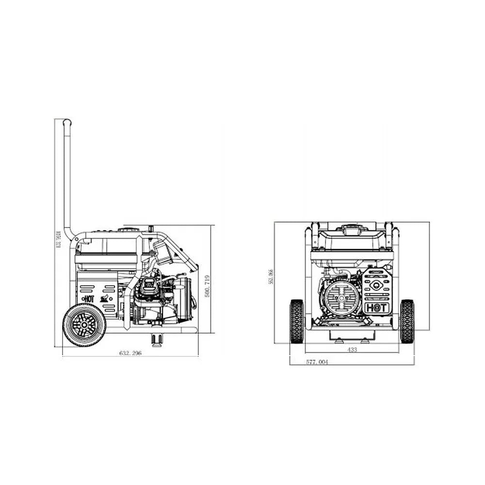 Generador Eléctrico a Gasolina Monofásico 2,8 KW Cube Genergy - Vista 6