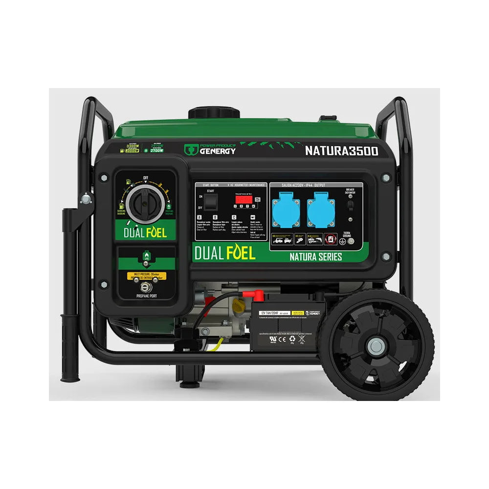 Generador Eléctrico a Gasolina Apoyo Solar Monofásico 3500 W Doble Combustible Genergy - Vista 3