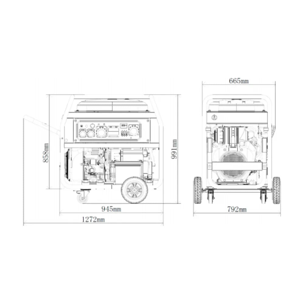 Generador Eléctrico a Gasolina Apoyo Solar Trifásico 15 KW Izoard-S Genergy - Vista 5